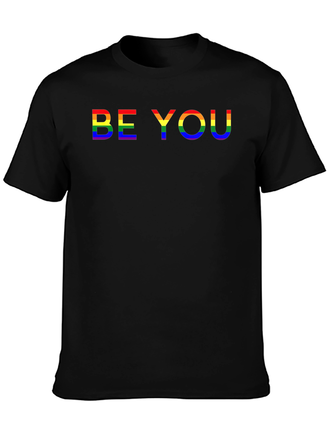 Be You Rainbow Pride T-Shirt - Black LGBTQ Tee