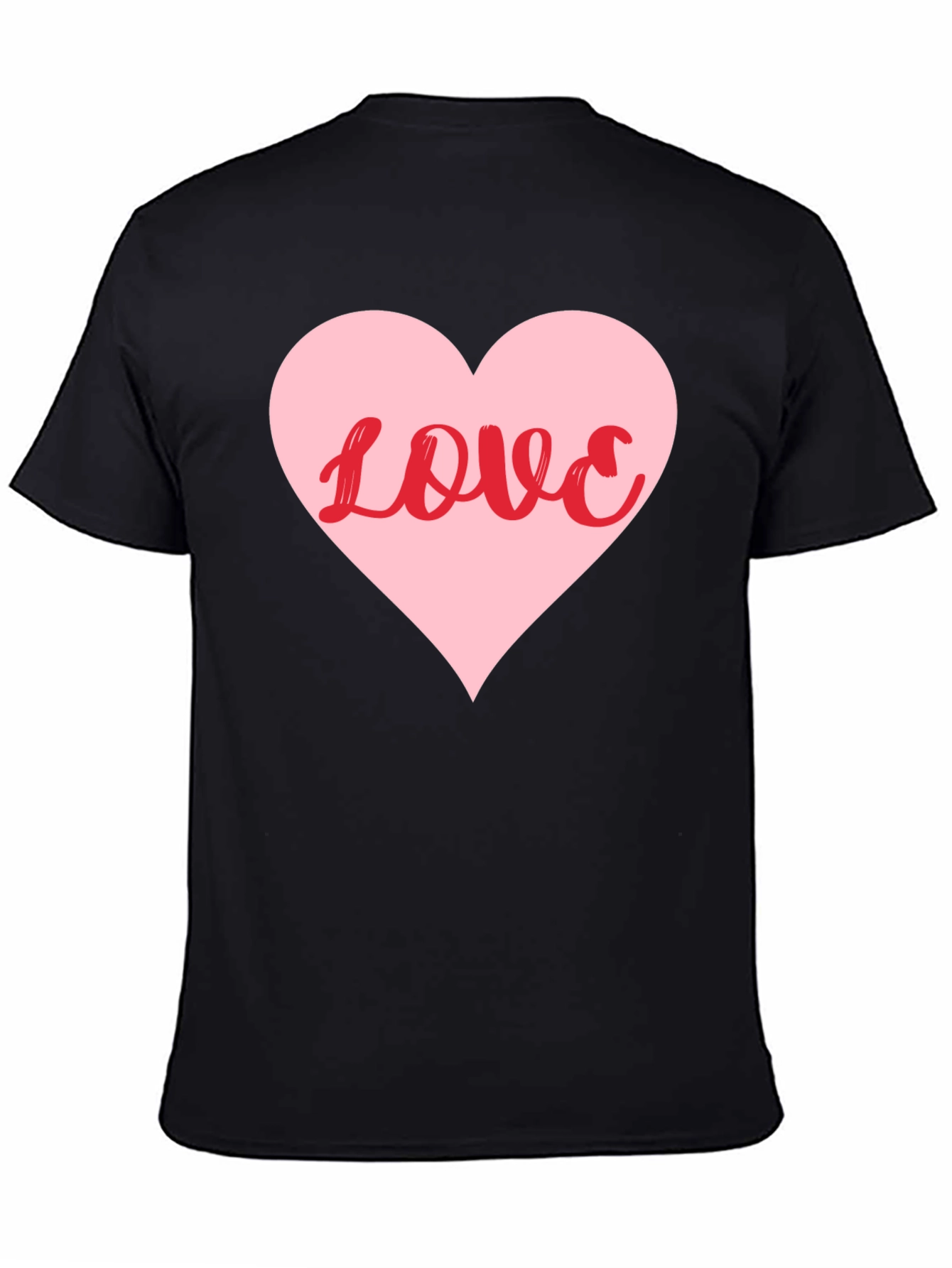 Love Heart Graphic Tee - Stylish Black T-Shirt