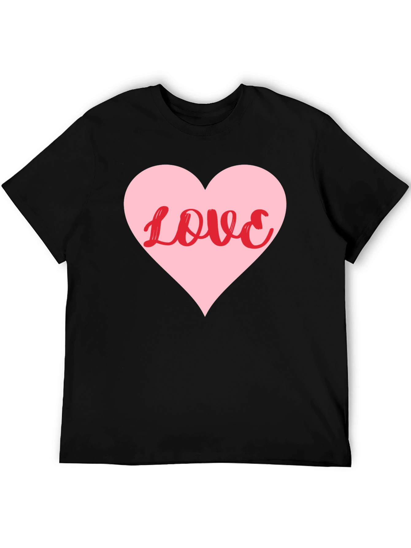 Love Heart Graphic Tee - Stylish Black T-Shirt