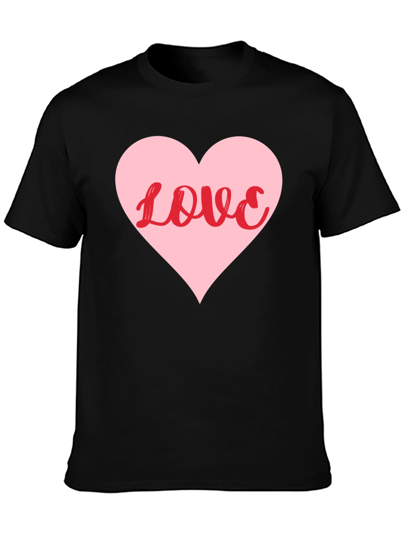 Love Heart Graphic Tee - Stylish Black T-Shirt