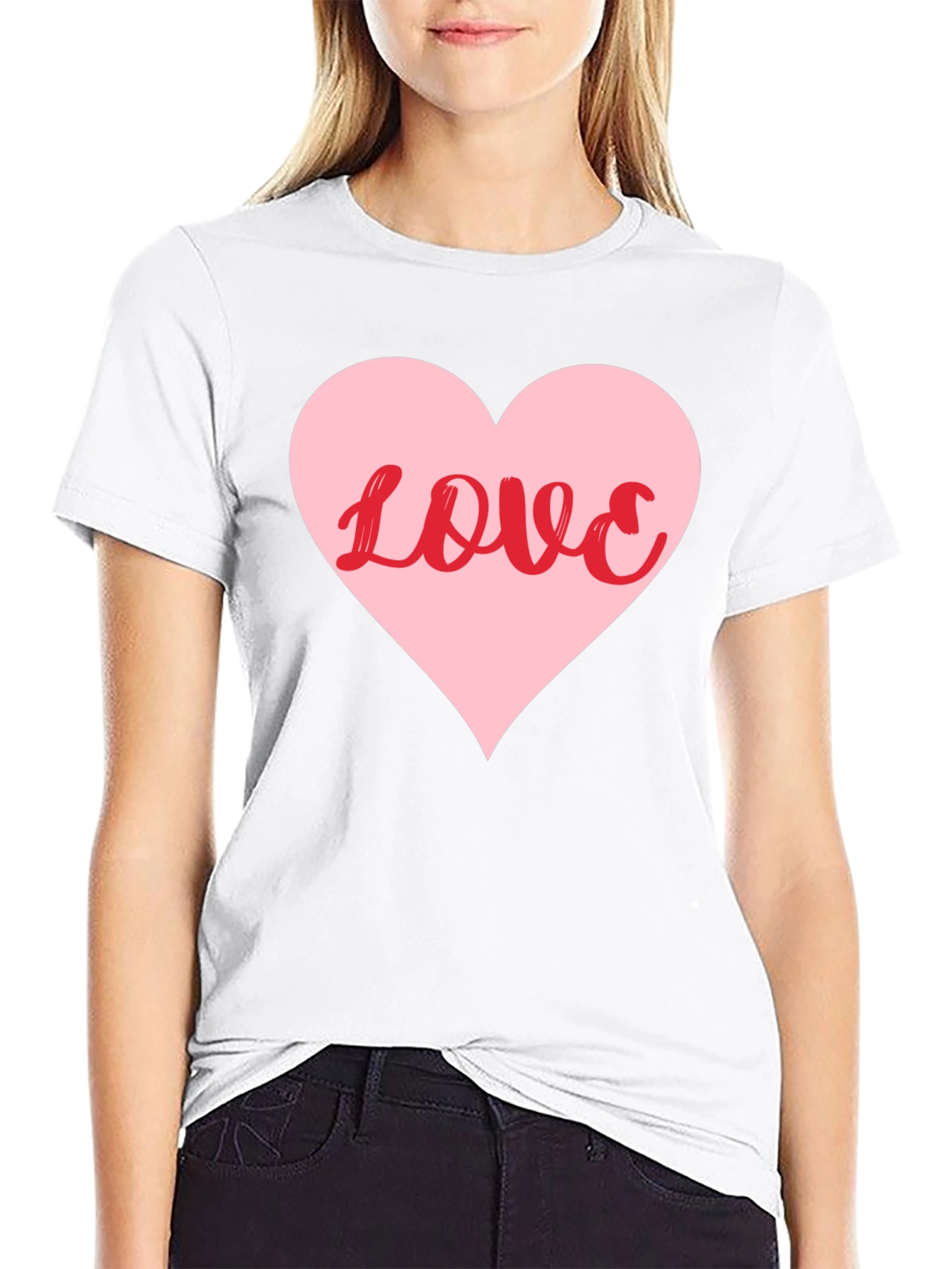 Love Heart Graphic Tee - Stylish Black T-Shirt