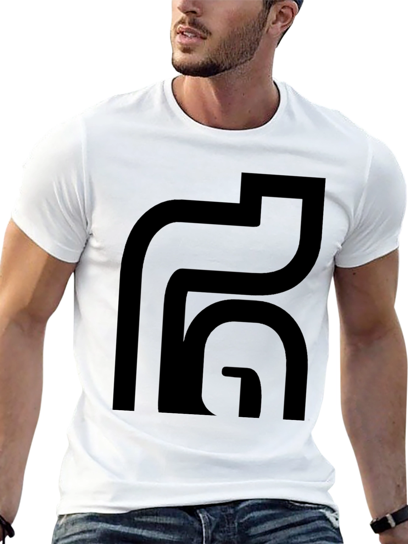 Modern Abstract Design Black T-Shirt