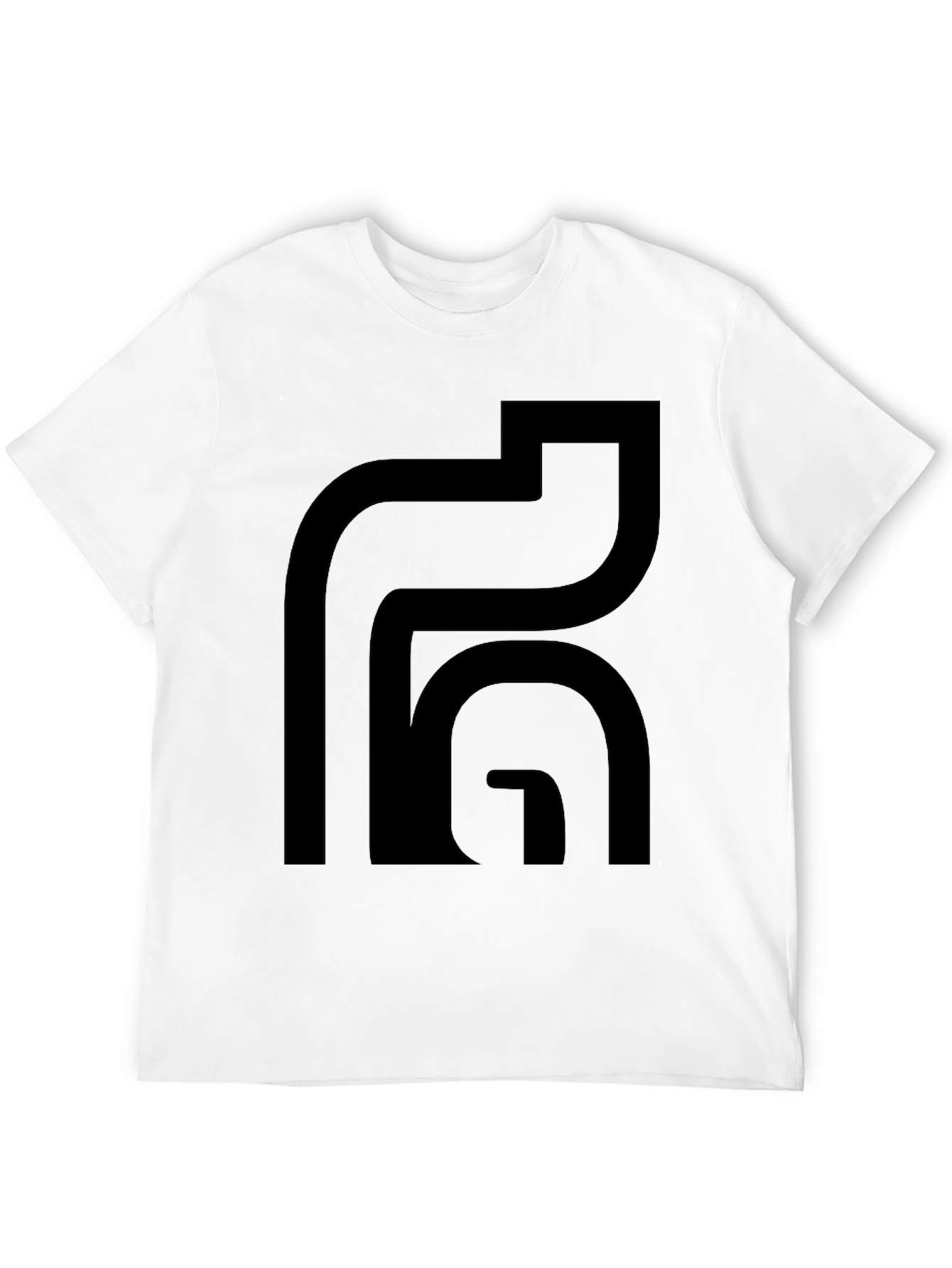 Modern Abstract Design Black T-Shirt