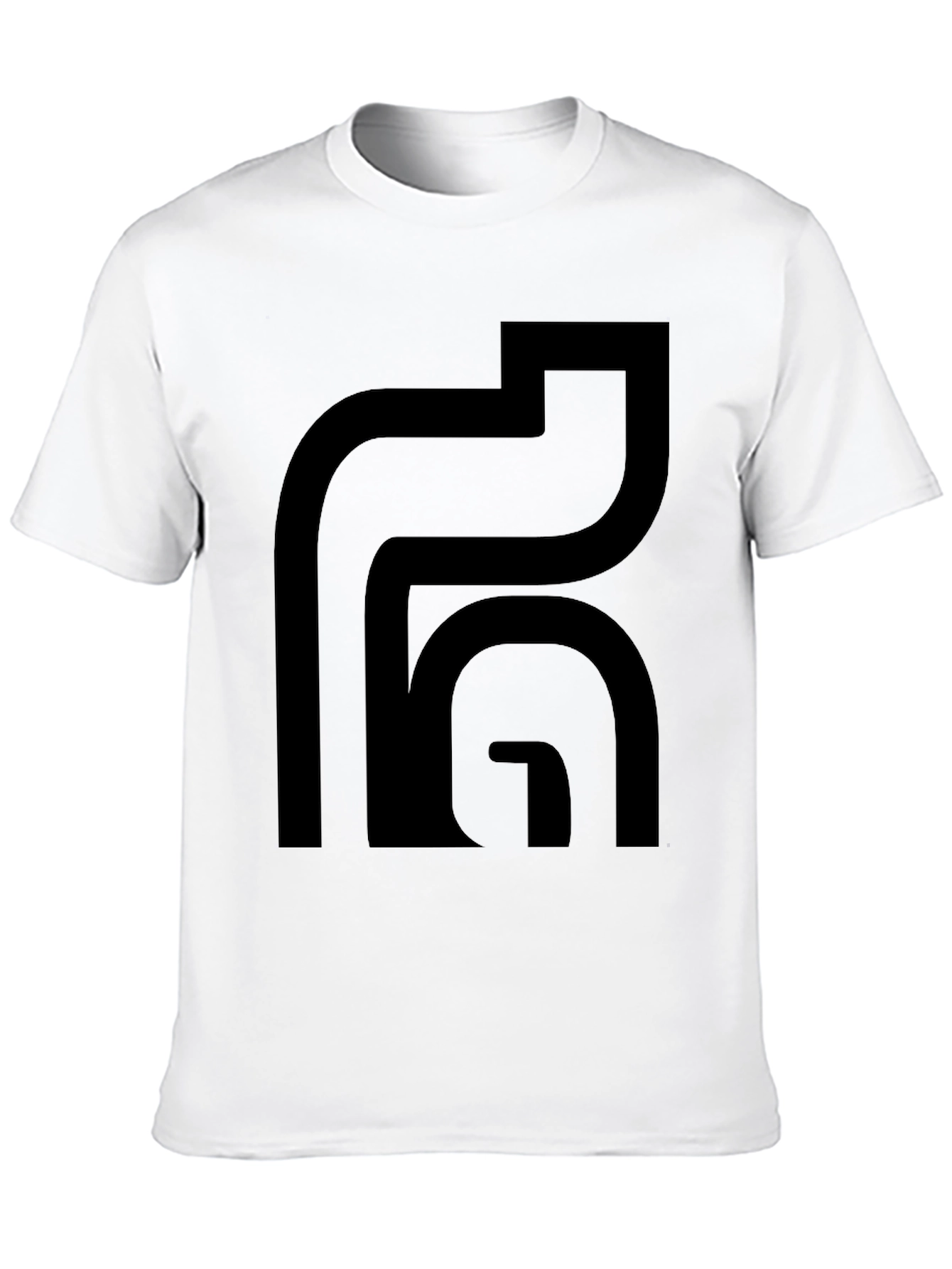 Modern Abstract Design Black T-Shirt