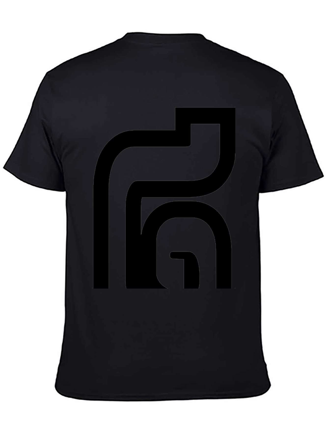 Modern Abstract Design Black T-Shirt