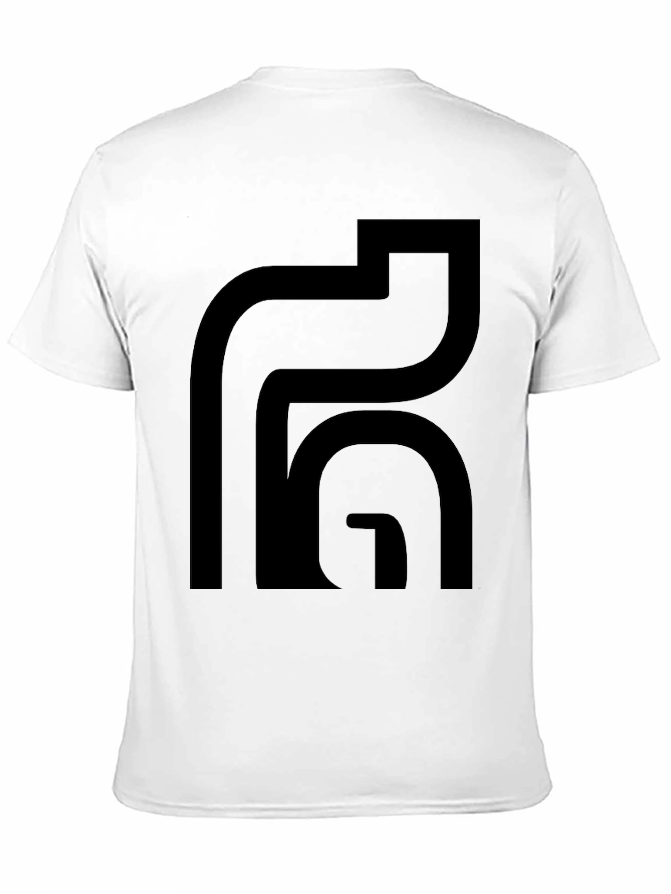 Modern Abstract Design Black T-Shirt