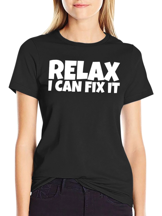 Relax I Can Fix It Mens Black Graphic Tee