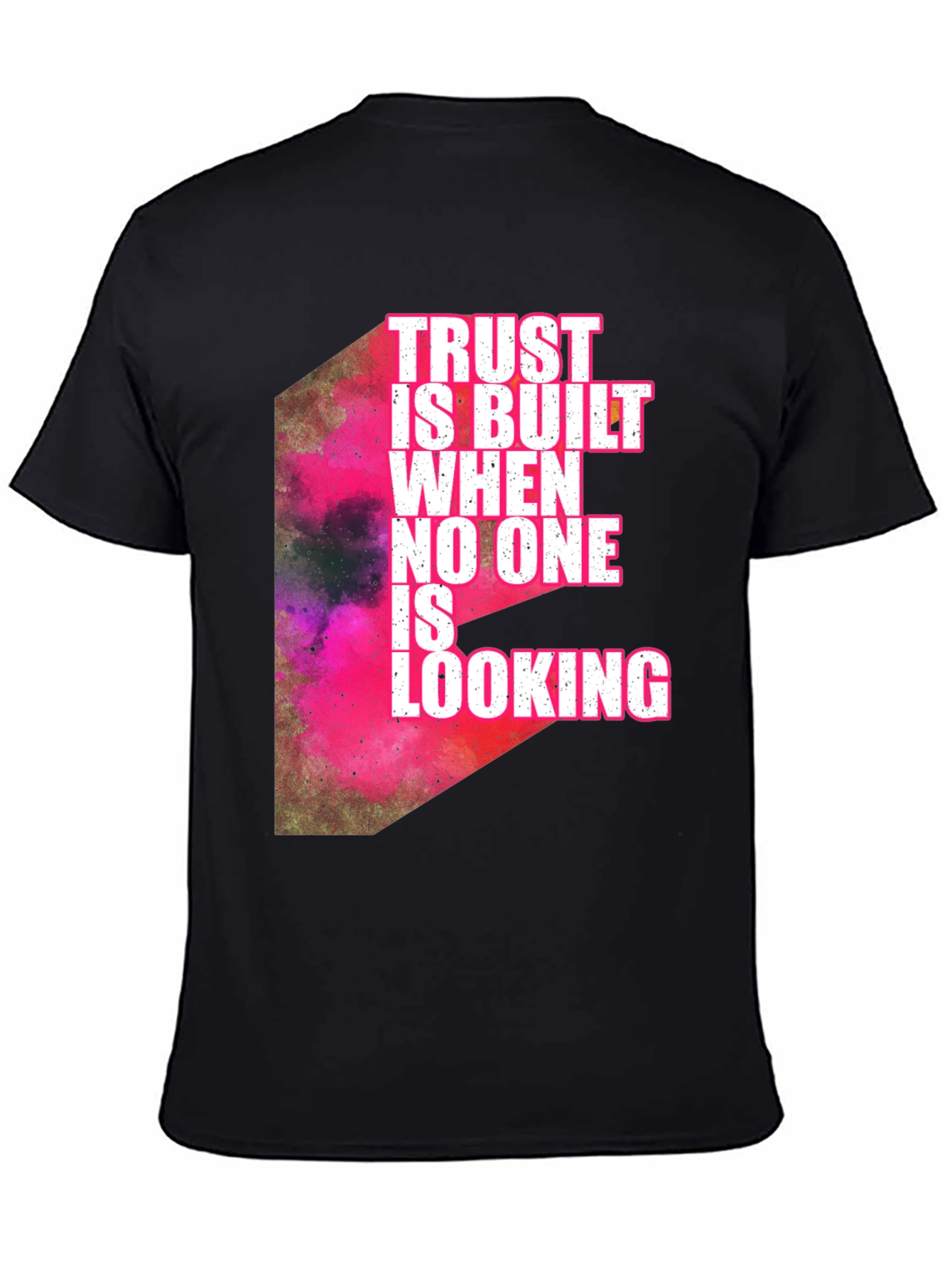 Trust is Built Mens Black Graphic Tee