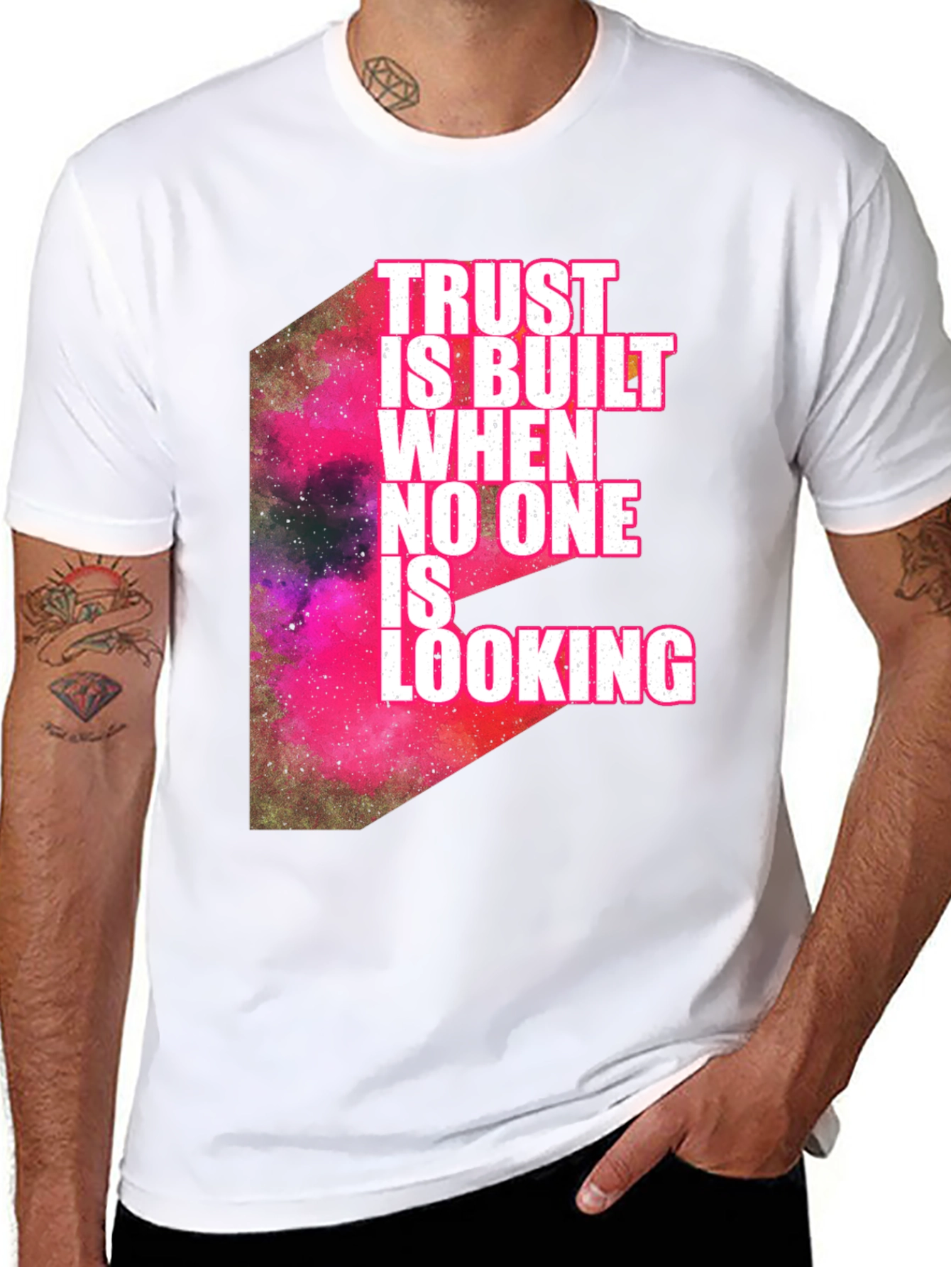 Trust is Built Mens Black Graphic Tee