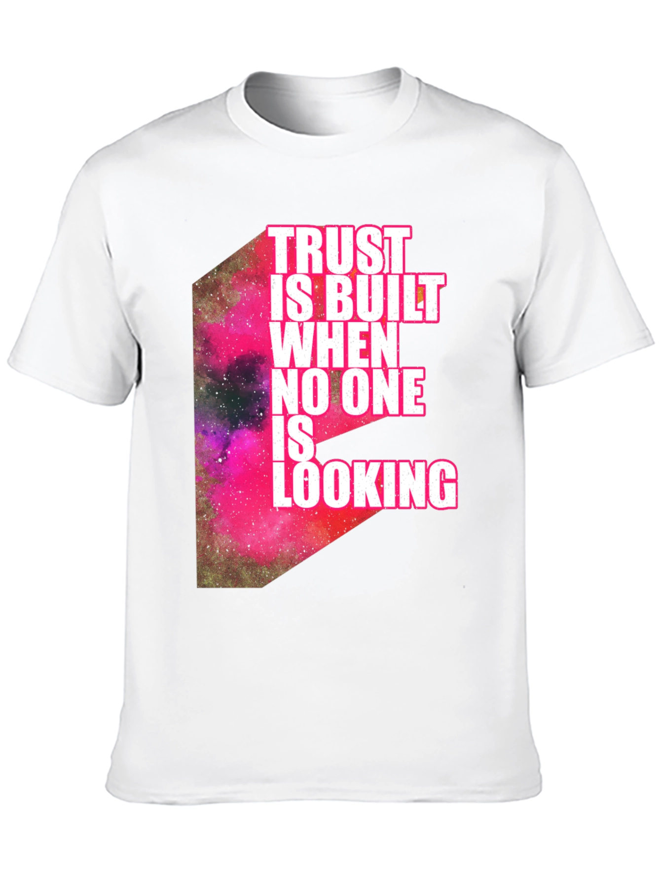 Trust is Built Mens Black Graphic Tee