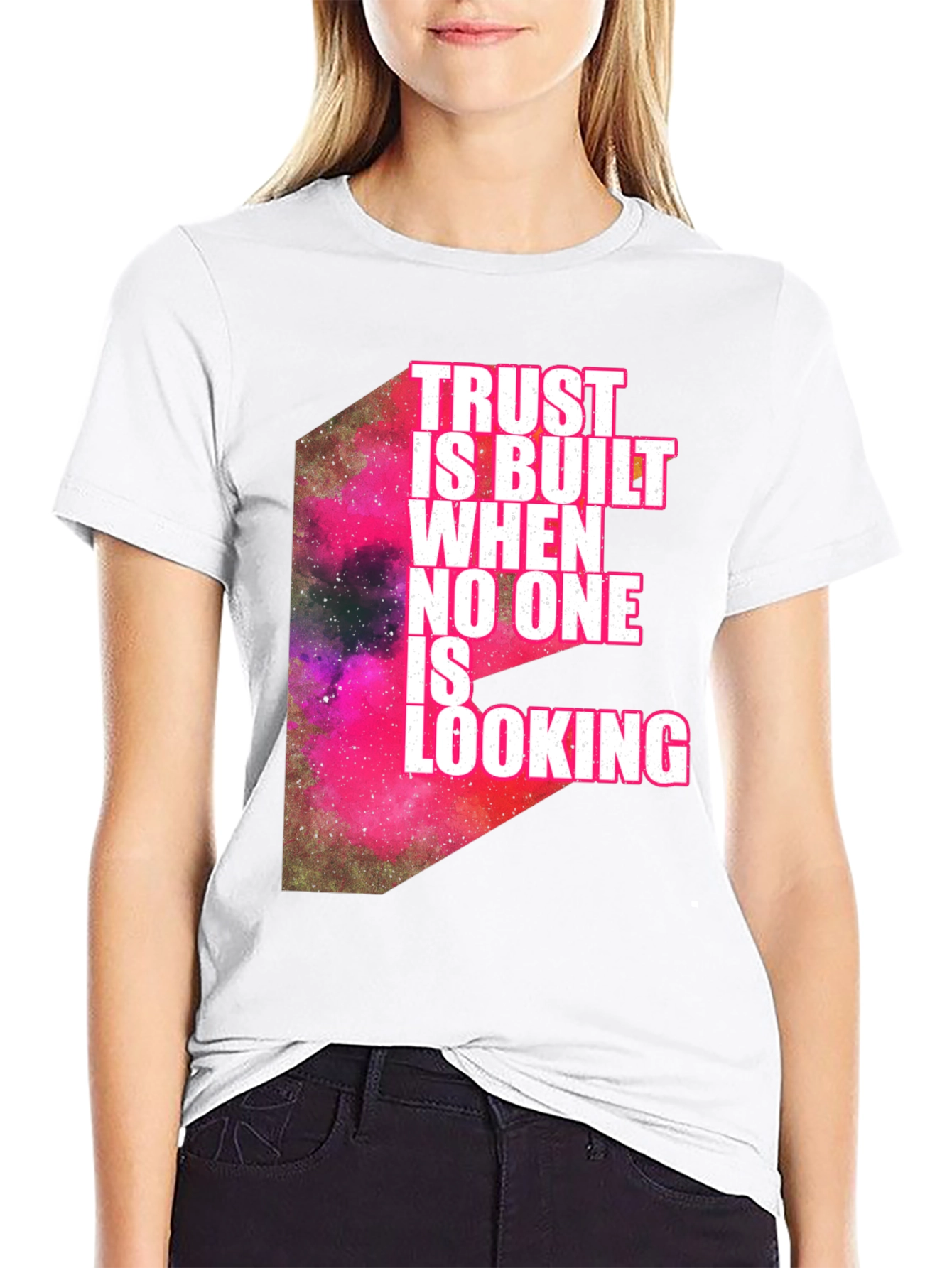 Trust is Built Mens Black Graphic Tee