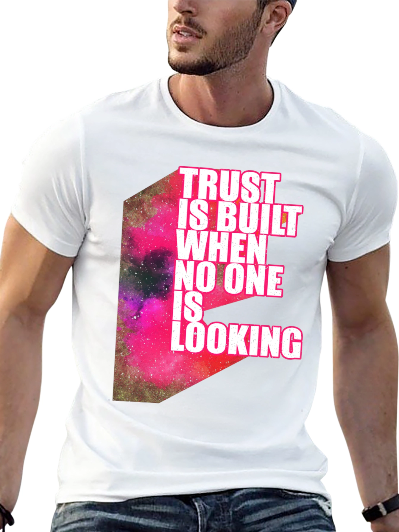 Trust is Built Mens Black Graphic Tee