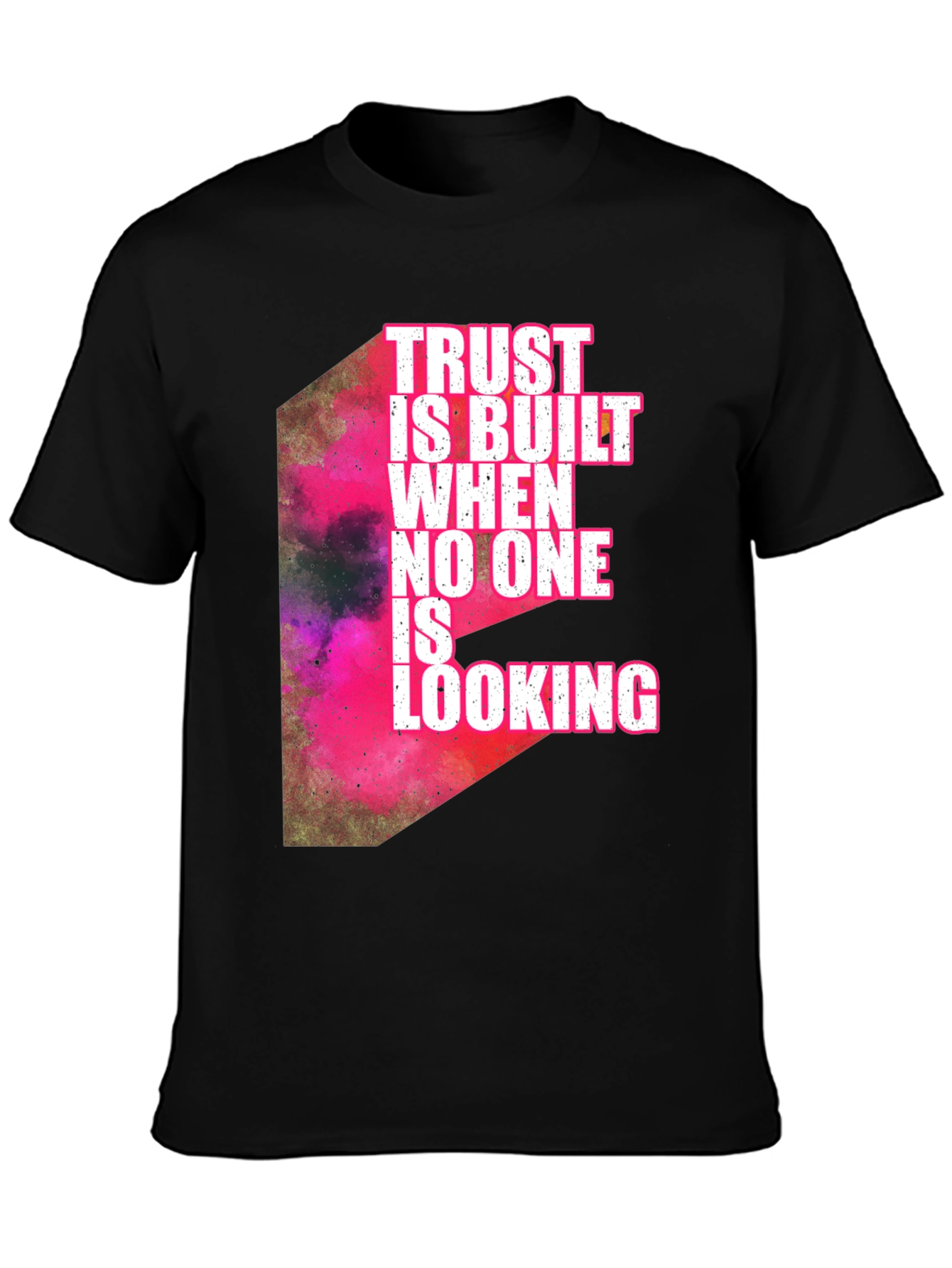 Trust is Built Mens Black Graphic Tee