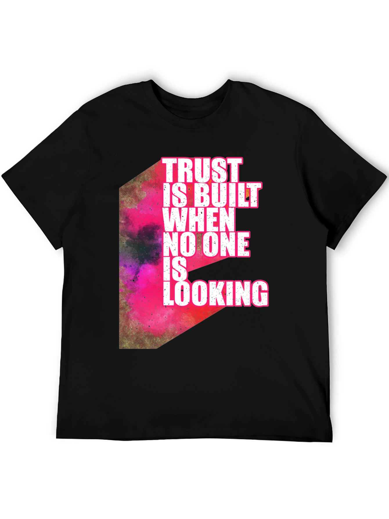 Trust is Built Mens Black Graphic Tee
