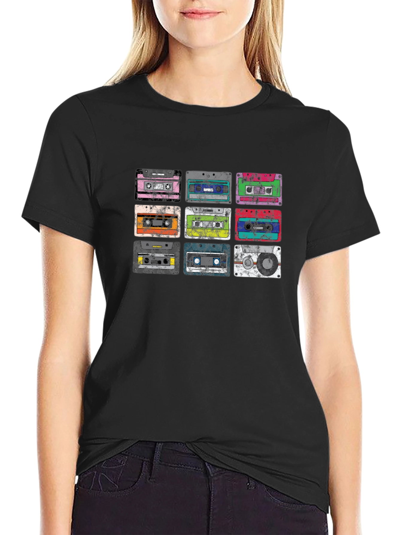 Retro Cassette Tape Graphic Tee - Classic Audio Style