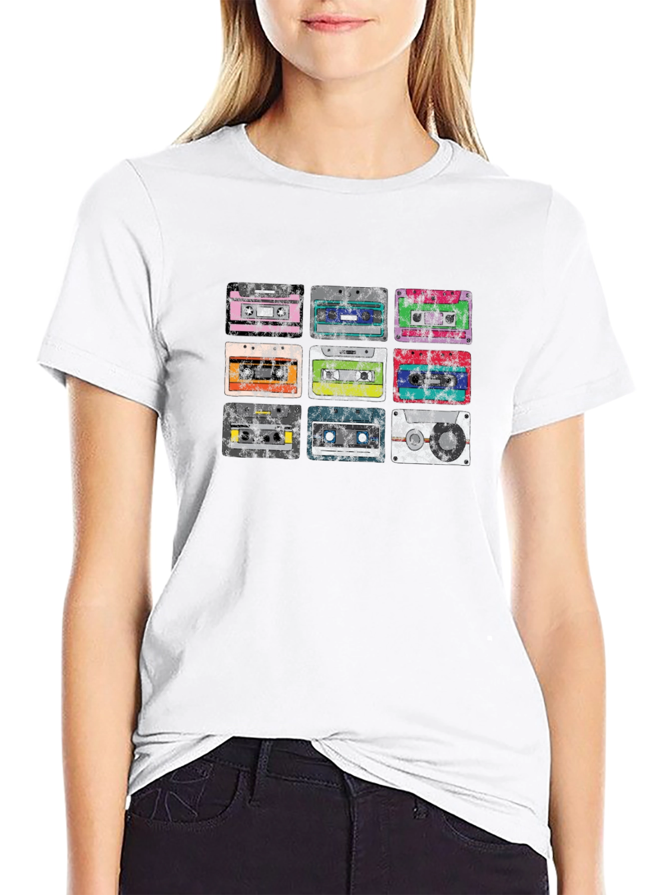 Retro Cassette Tape Graphic Tee - Classic Audio Style