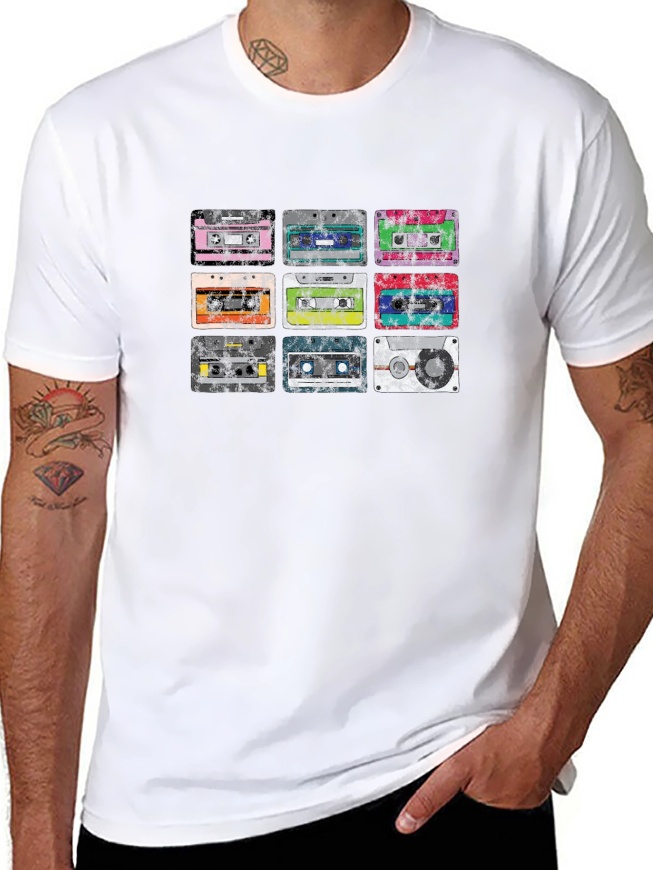Retro Cassette Tape Graphic Tee - Classic Audio Style