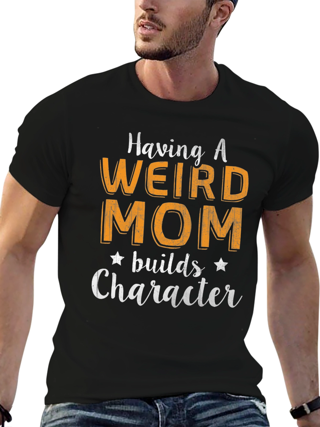 Weird Mom Builds Character Graphic T-Shirt