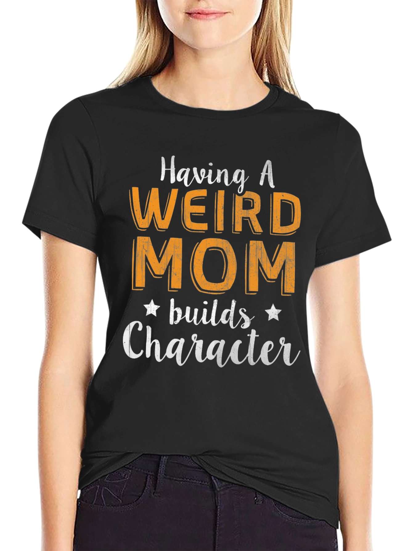 Weird Mom Builds Character Graphic T-Shirt