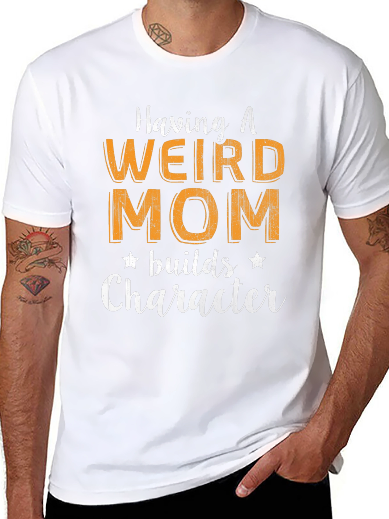 Weird Mom Builds Character Graphic T-Shirt