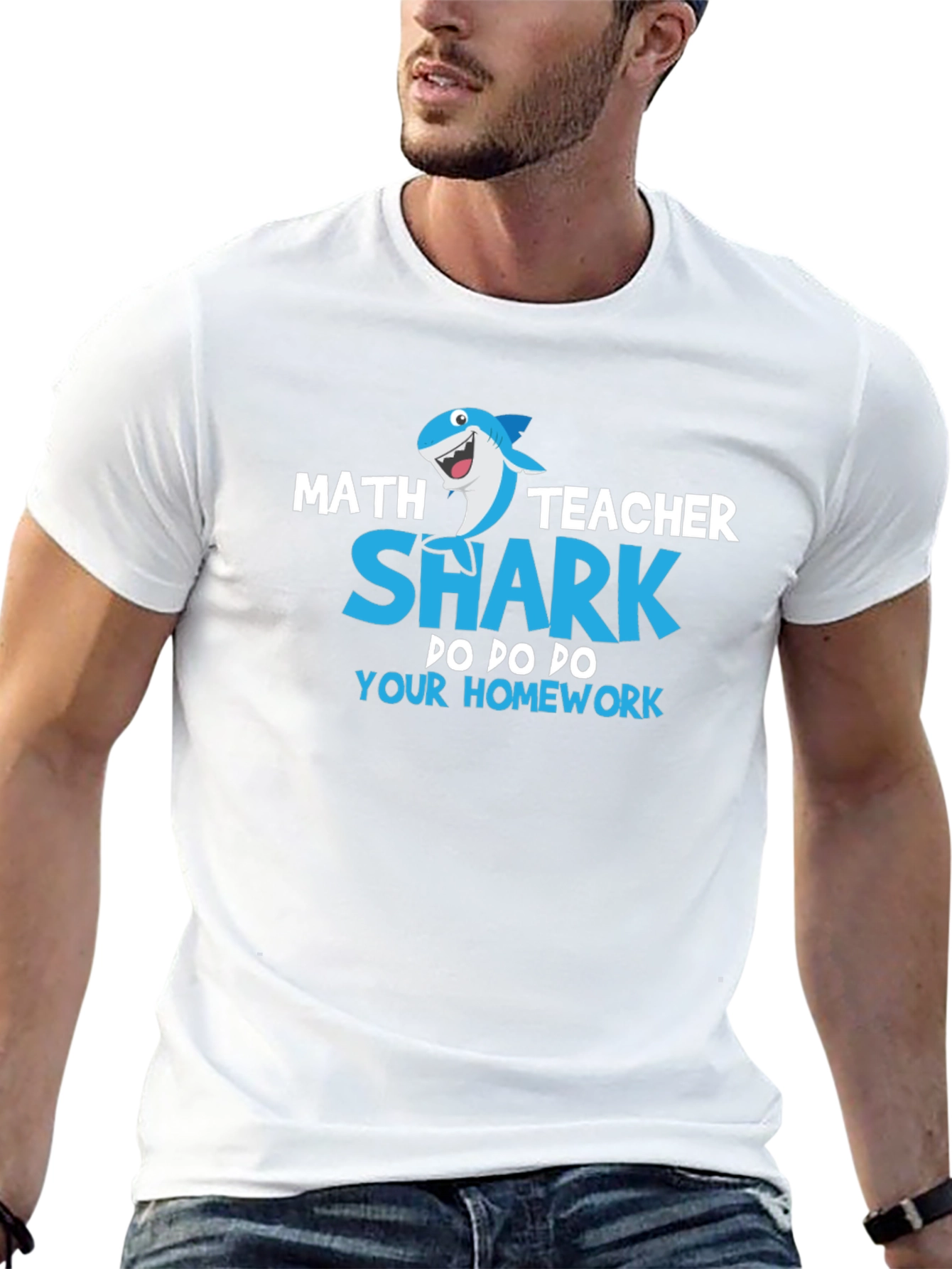 Math Teacher Shark T-Shirt: Do Your Homework!