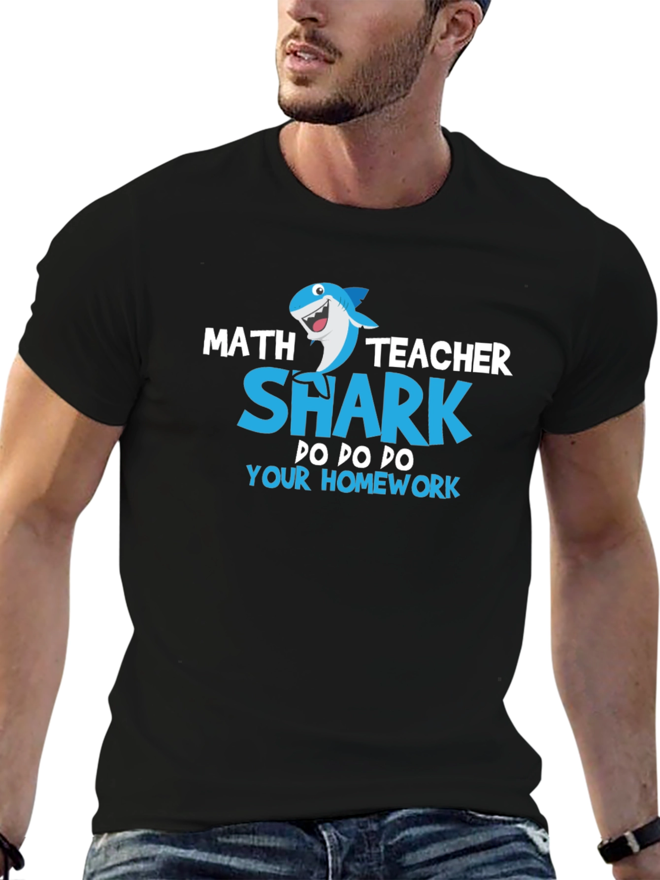 Math Teacher Shark T-Shirt: Do Your Homework!