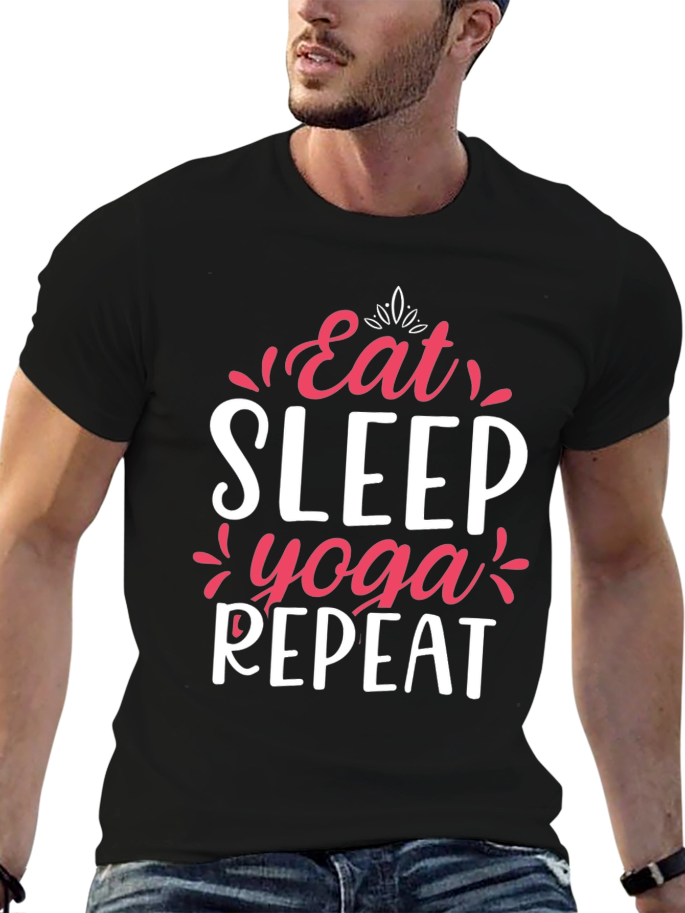 Eat Sleep Yoga Repeat Graphic Tee