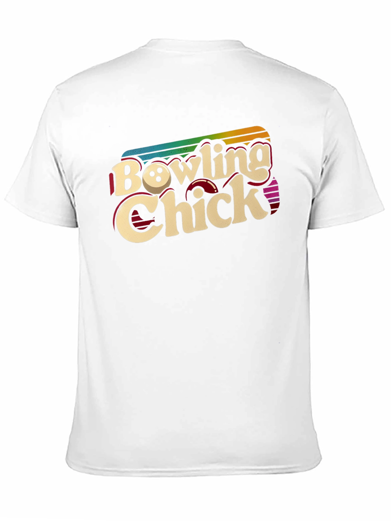 Bowling Chick Retro Graphic T-Shirt
