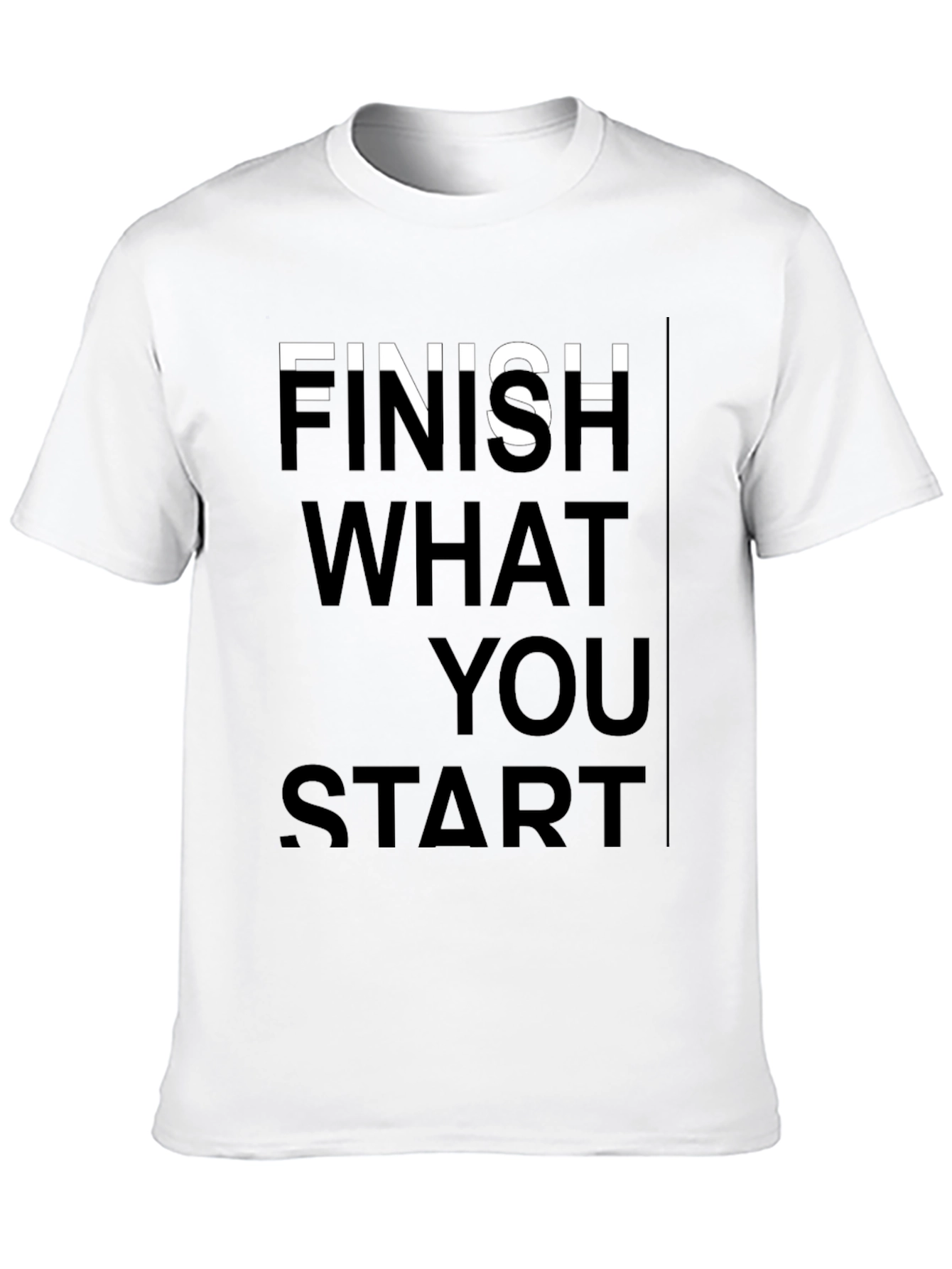 Finish What You Start Graphic Tee - Black