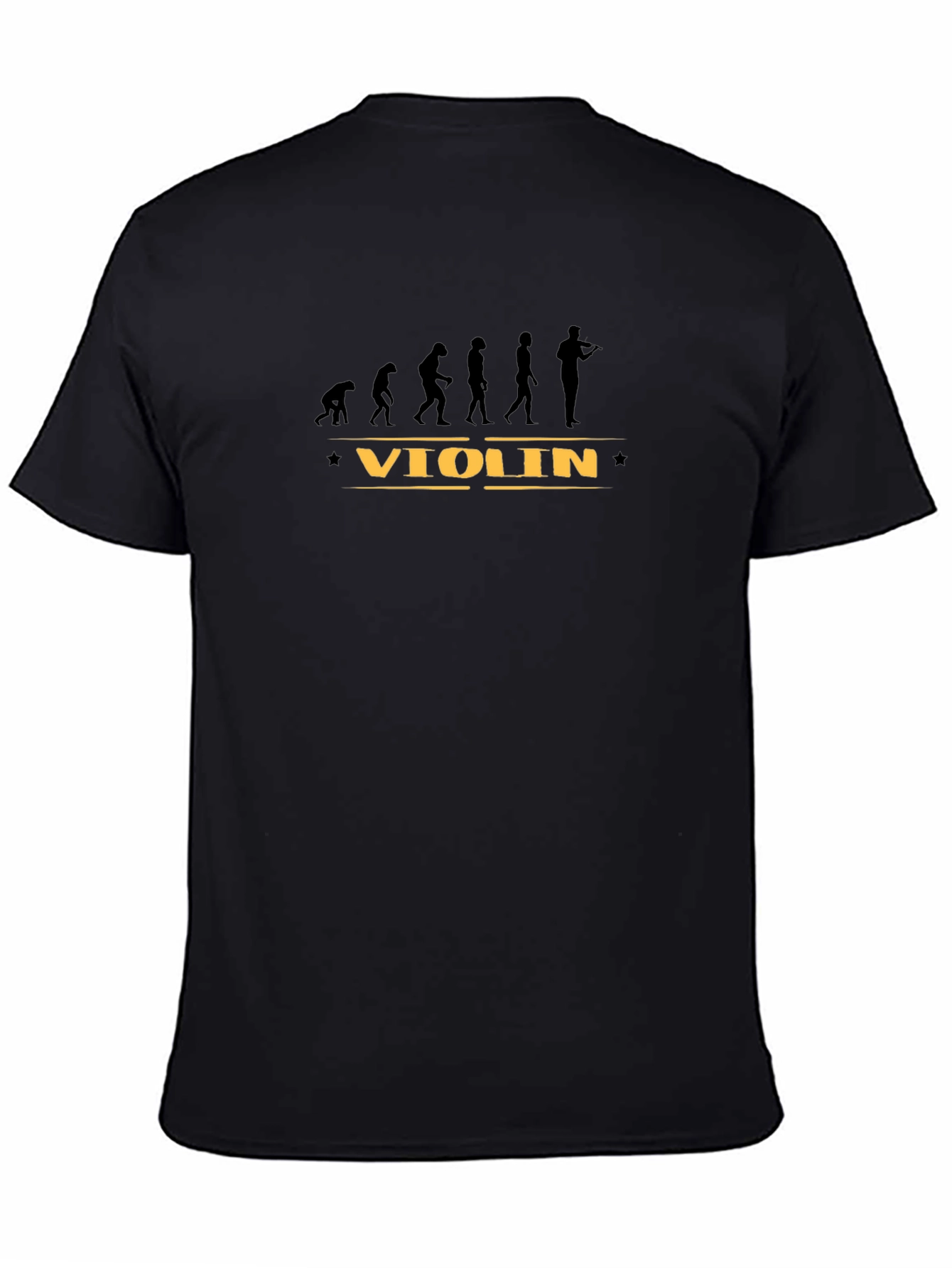 Violin Evolution Graphic T-Shirt - Black Musician Gift