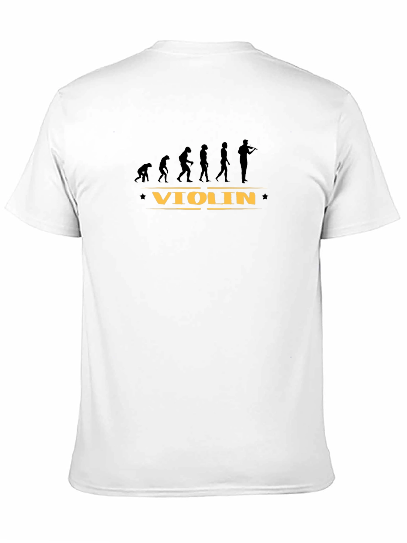 Violin Evolution Graphic T-Shirt - Black Musician Gift
