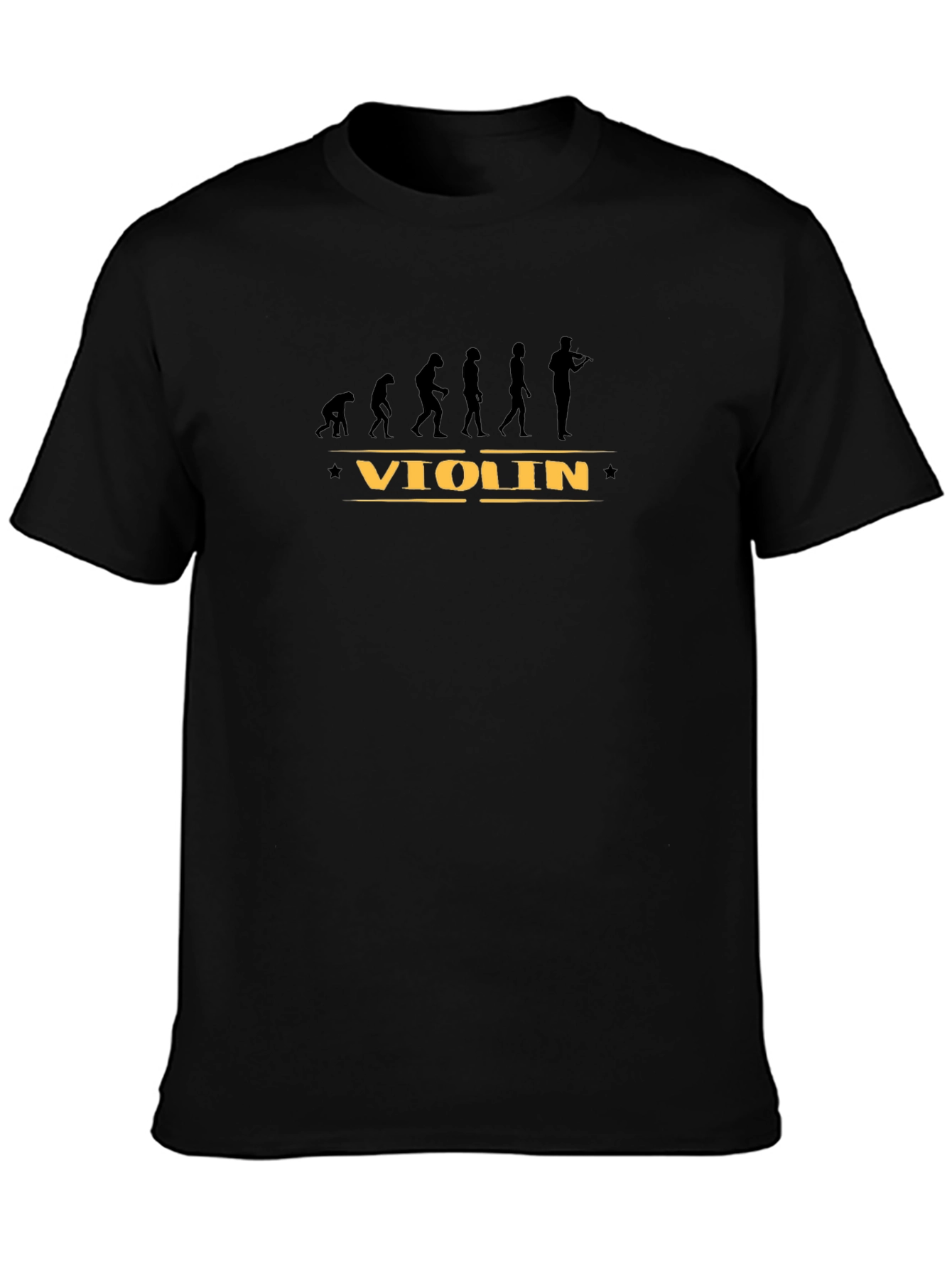 Violin Evolution Graphic T-Shirt - Black Musician Gift