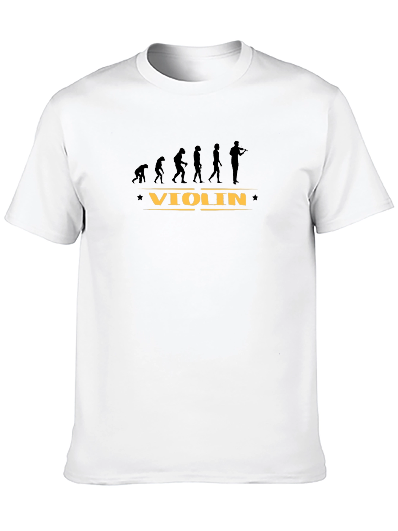Violin Evolution Graphic T-Shirt - Black Musician Gift