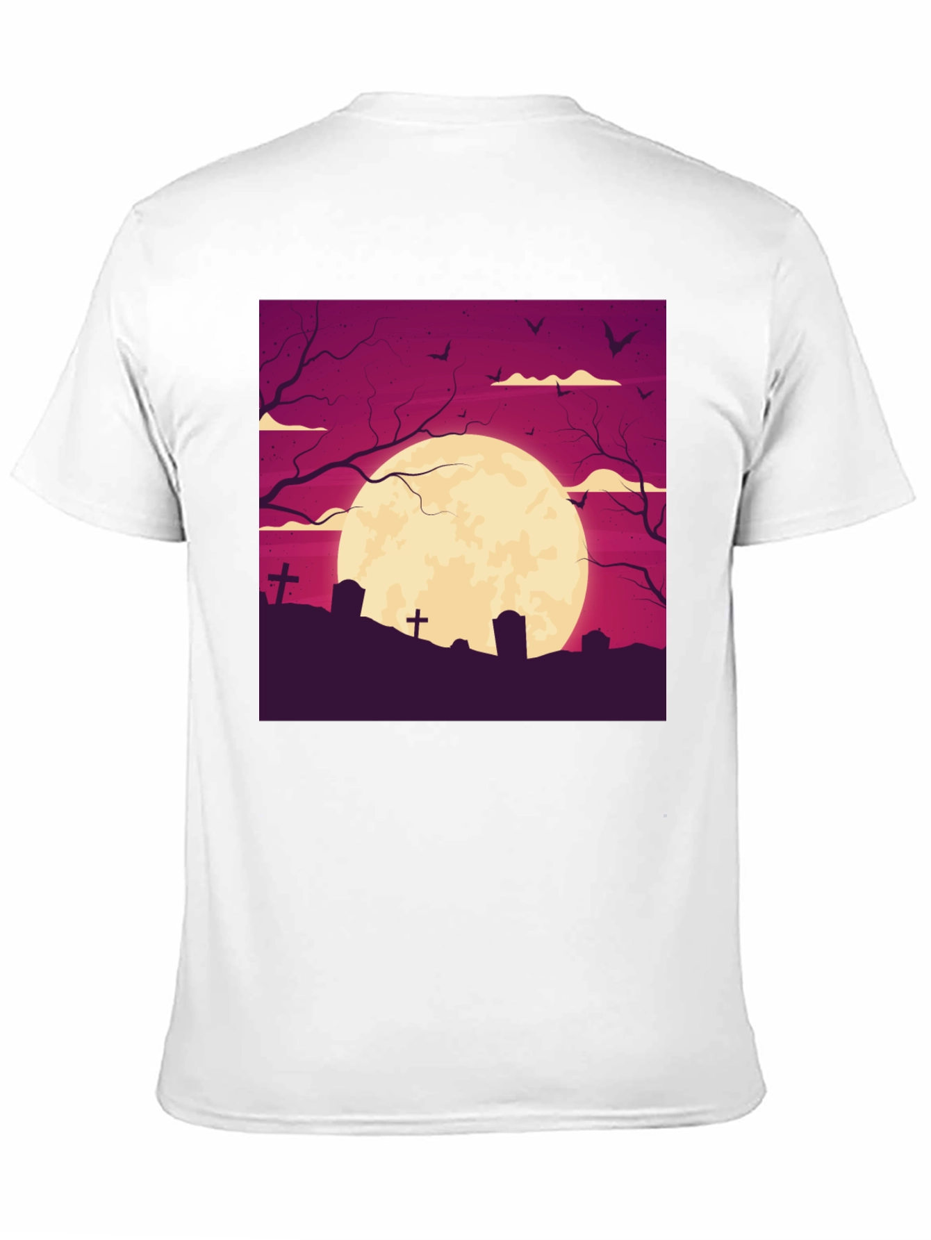 Halloween Graveyard Moon T-Shirt