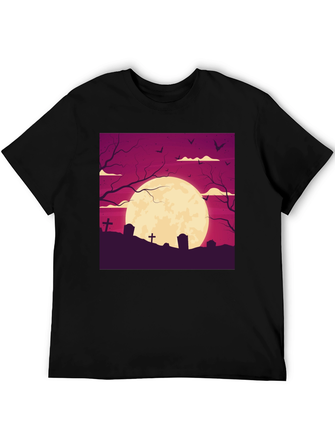 Halloween Graveyard Moon T-Shirt