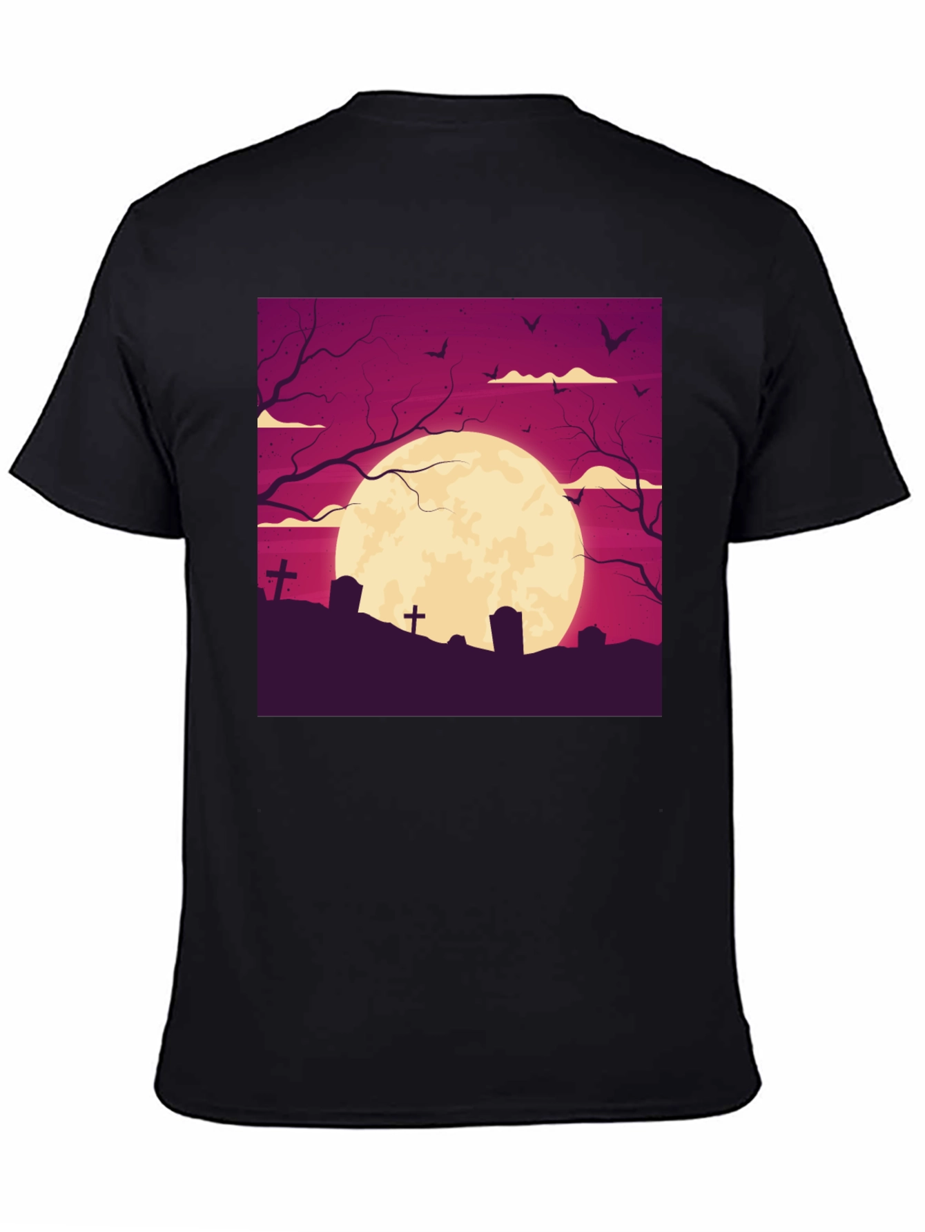 Halloween Graveyard Moon T-Shirt