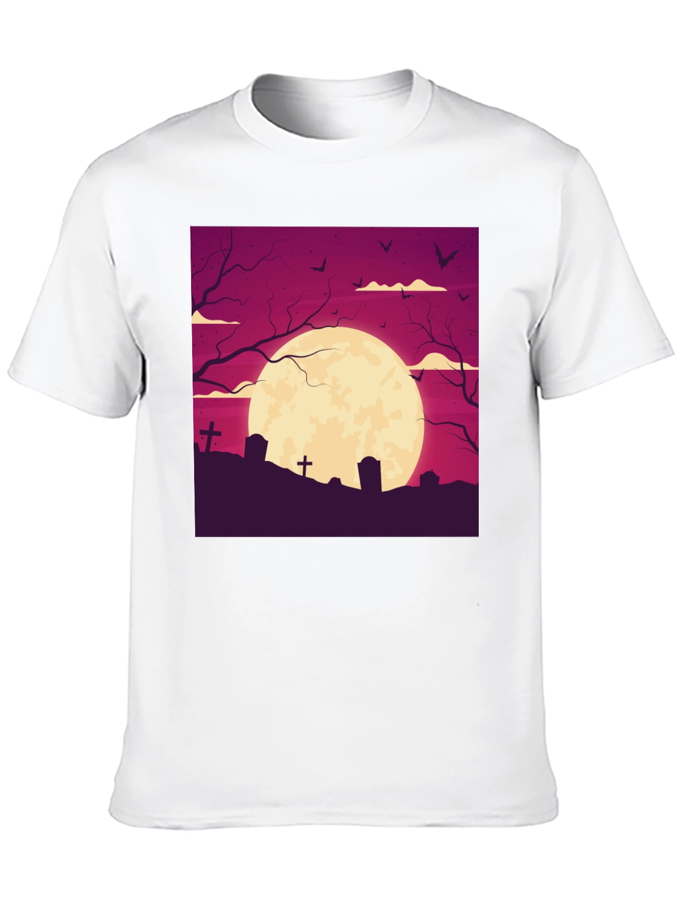 Halloween Graveyard Moon T-Shirt