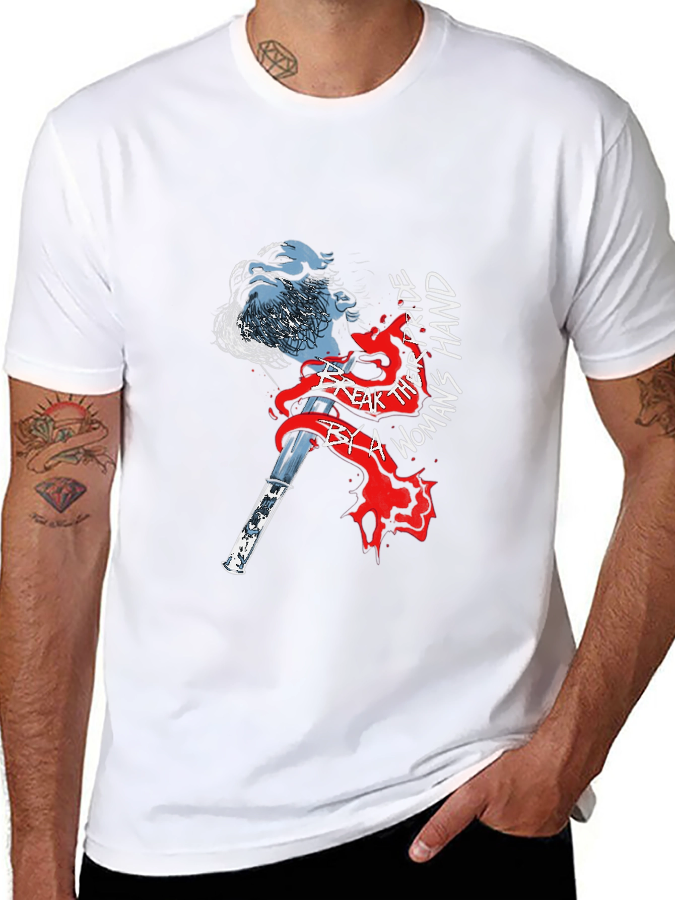 Graphic Print Black T-Shirt - Norse Viking Axe