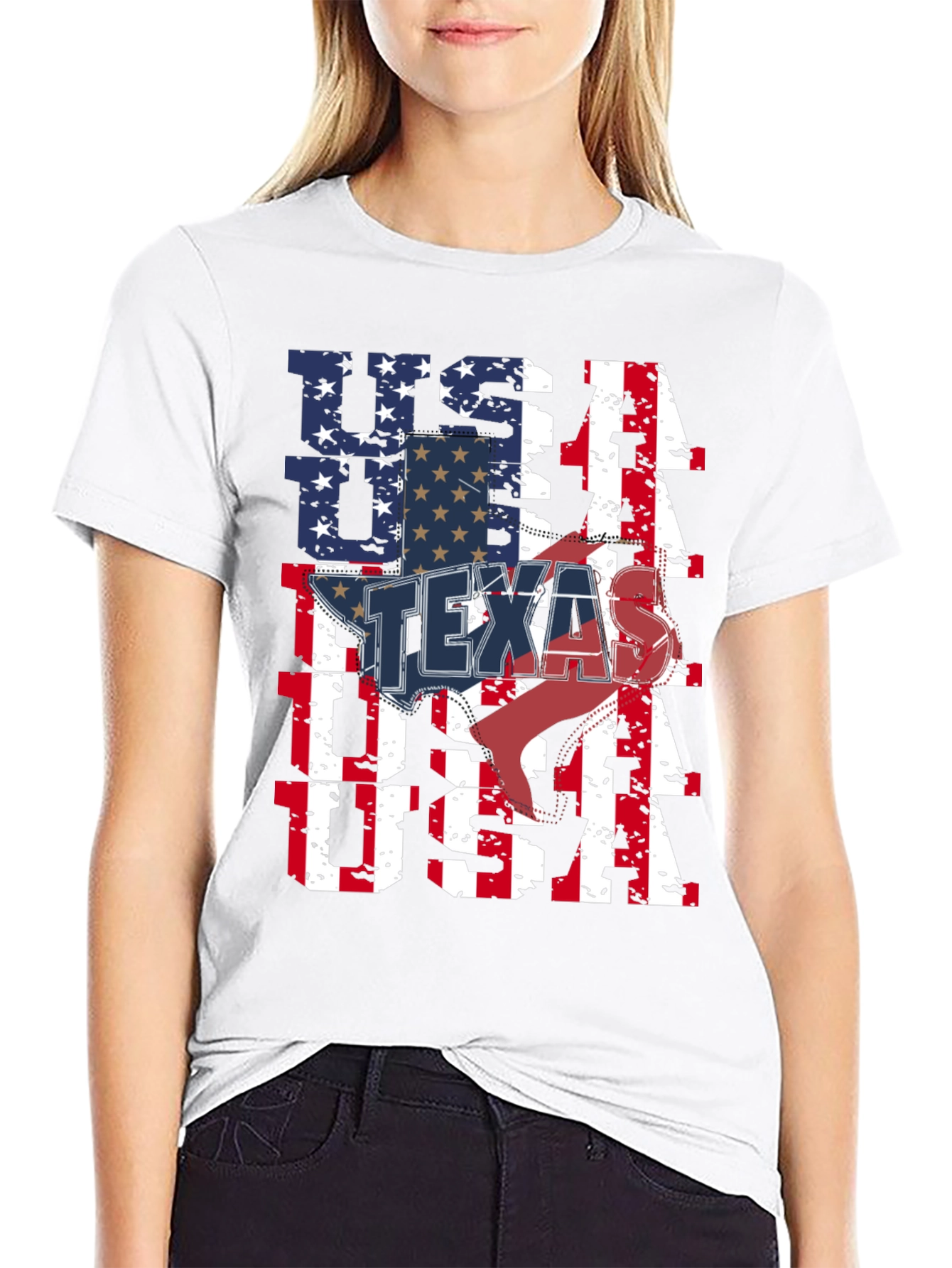 USA Texas Flag Graphic Tee