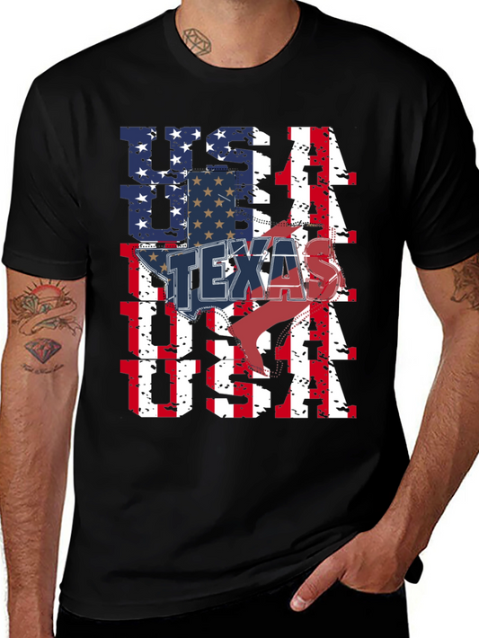 USA Texas Flag Graphic Tee