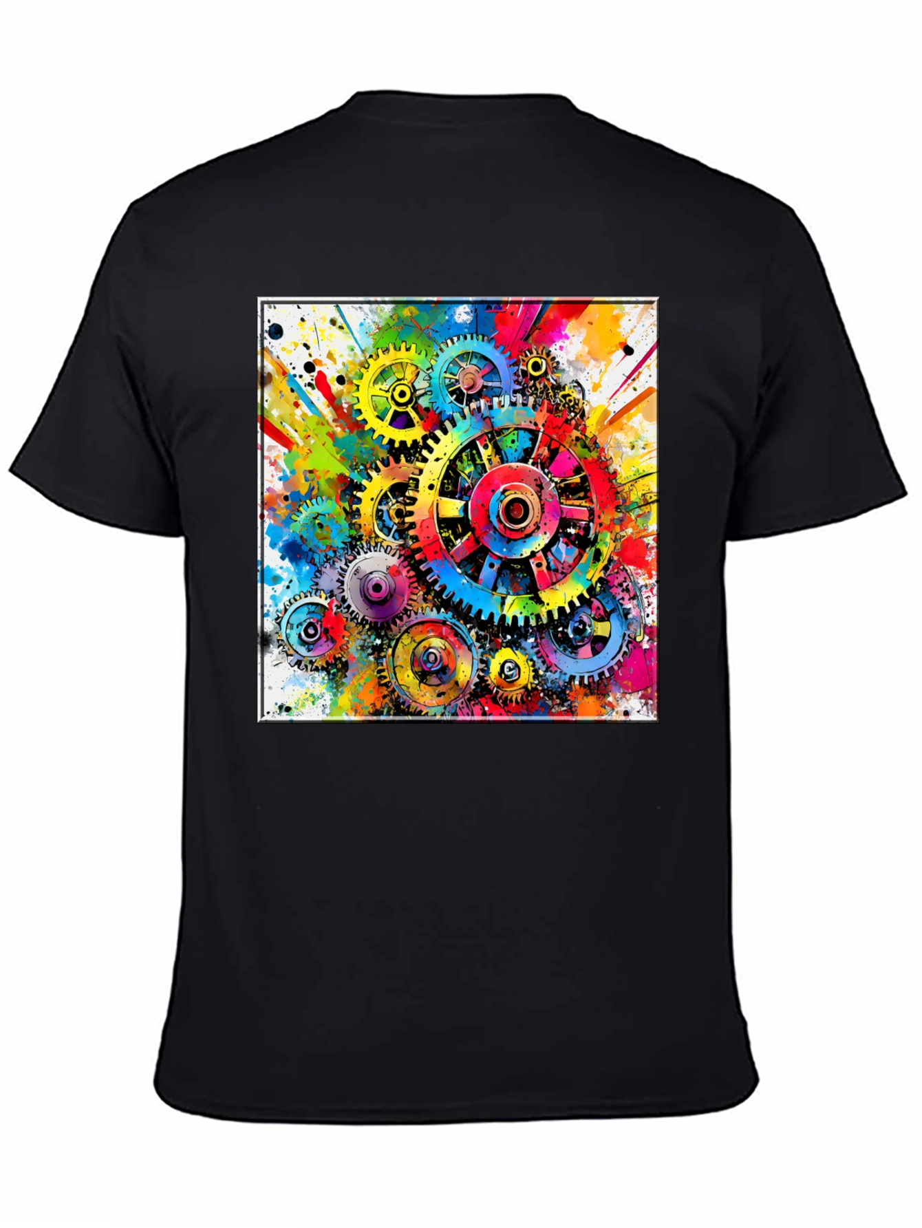Colorful Gears Graphic T-Shirt