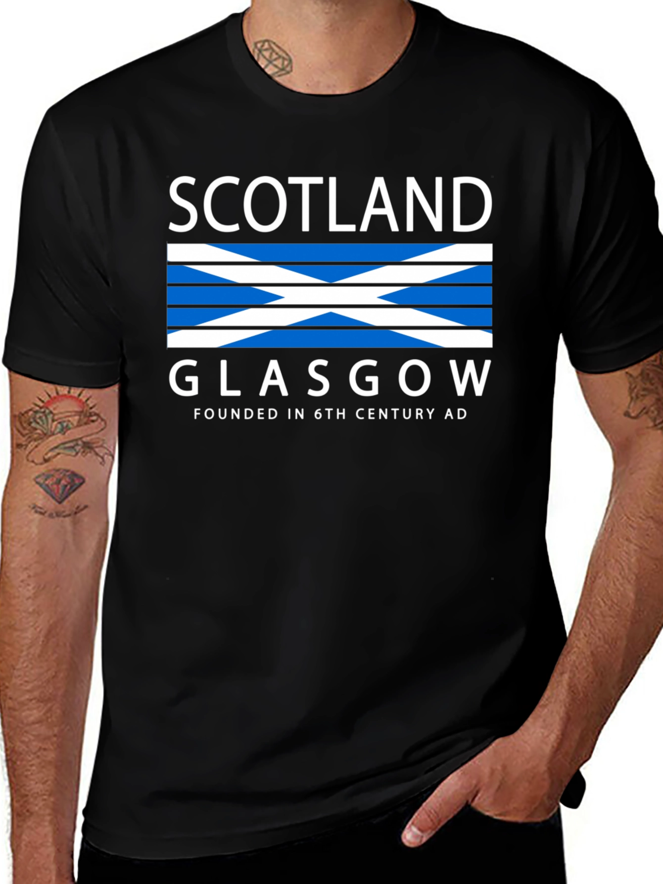 Scotland Glasgow Graphic Tee - Black