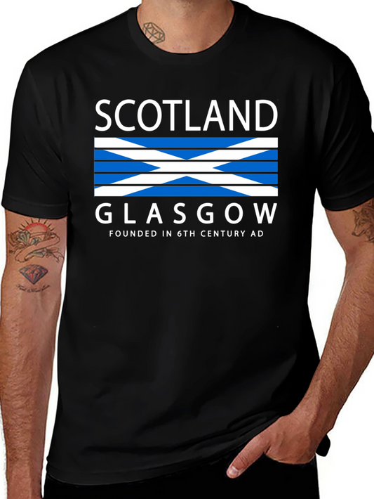 Scotland Glasgow Graphic Tee - Black