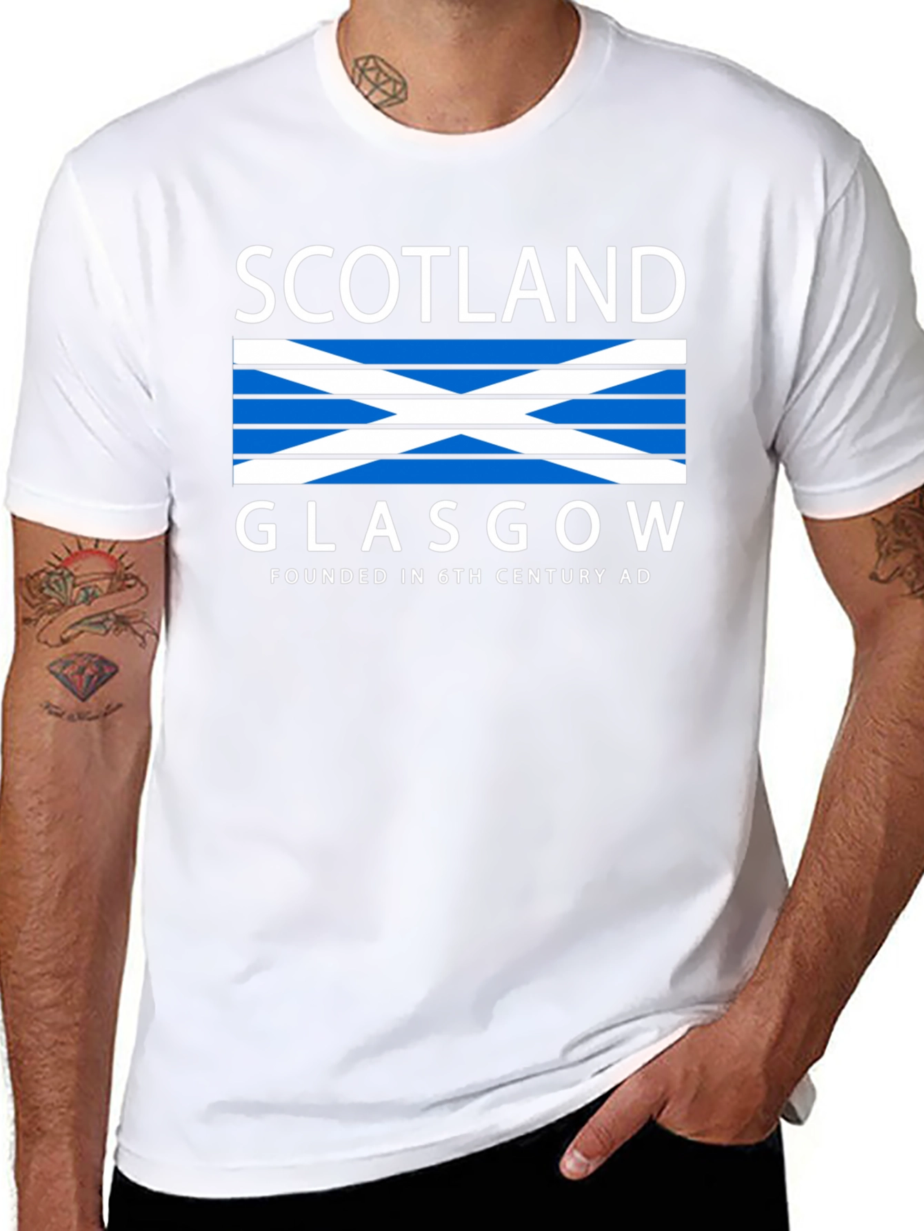 Scotland Glasgow Graphic Tee - Black