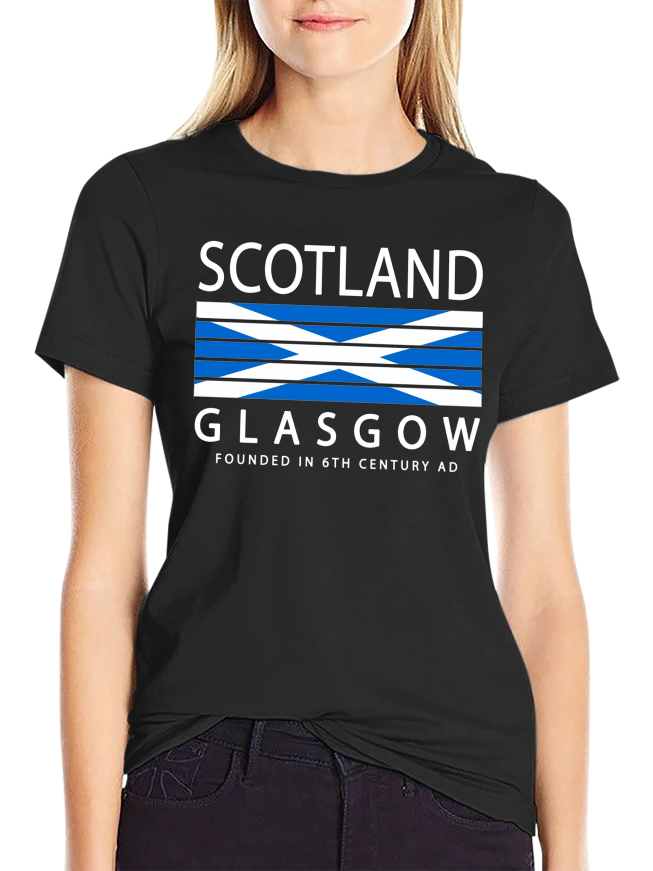 Scotland Glasgow Graphic Tee - Black