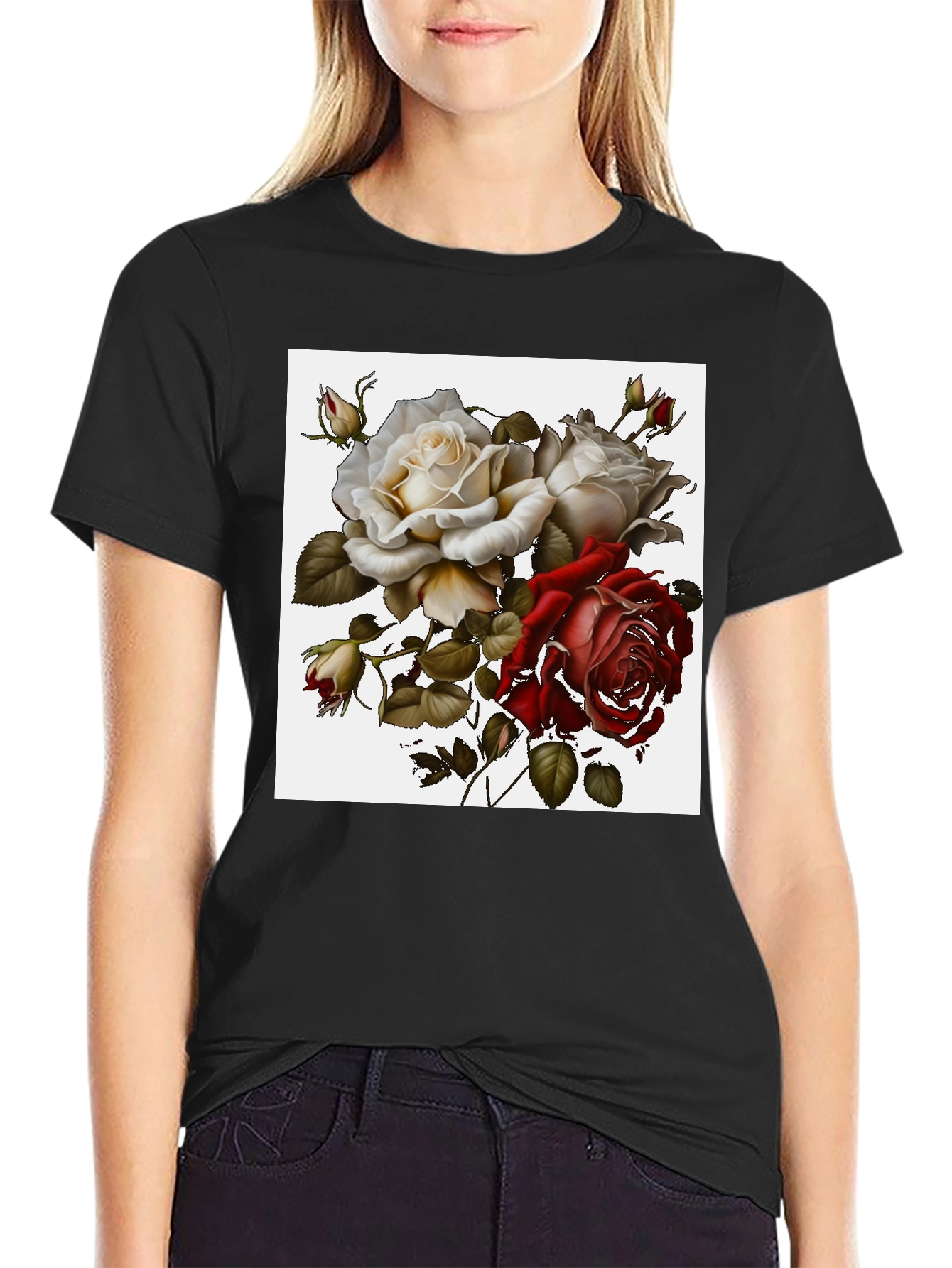 Floral Roses Graphic Tee