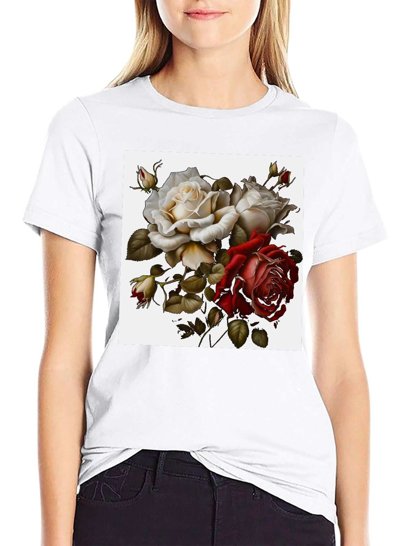 Floral Roses Graphic Tee