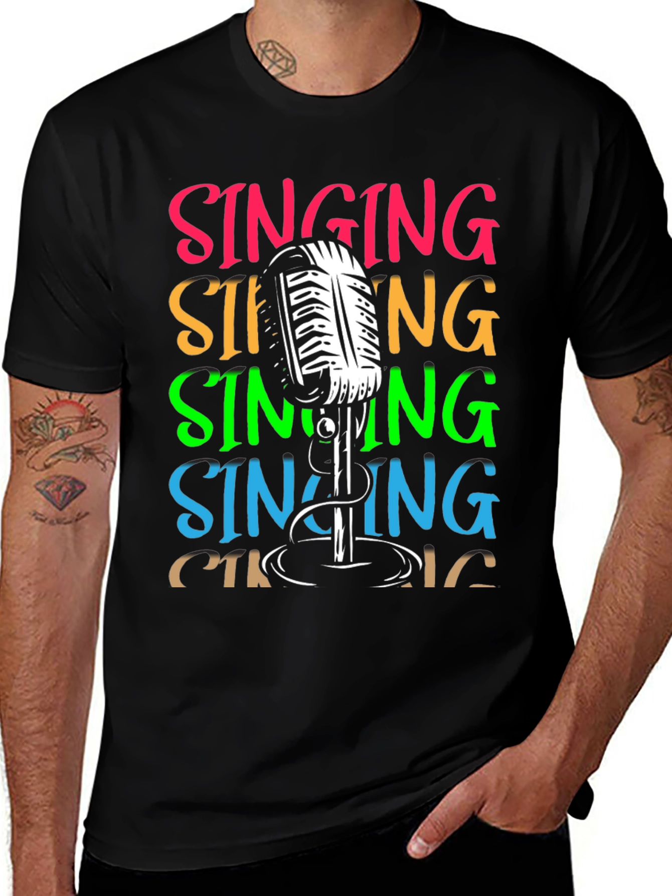 Singing Microphone Graphic Tee