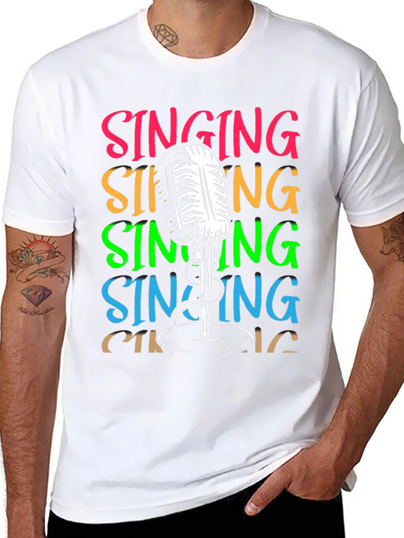 Singing Microphone Graphic Tee