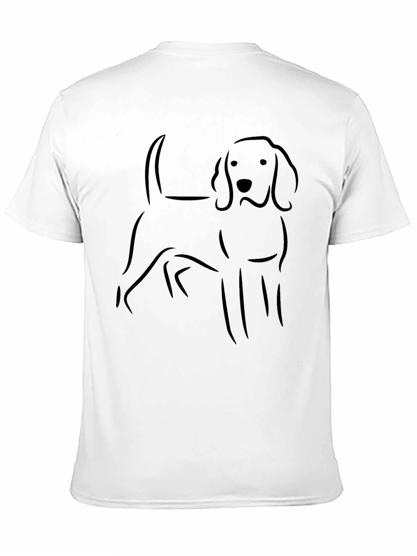 Dog Outline Graphic Tee - Black